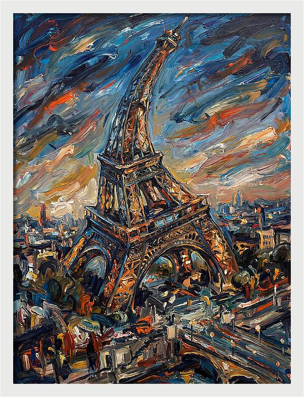 Eiffel Tower In Expressionist Style