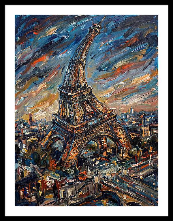 Eiffel Tower In Expressionist Style