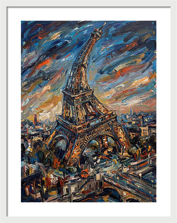 Eiffel Tower In Expressionist Style
