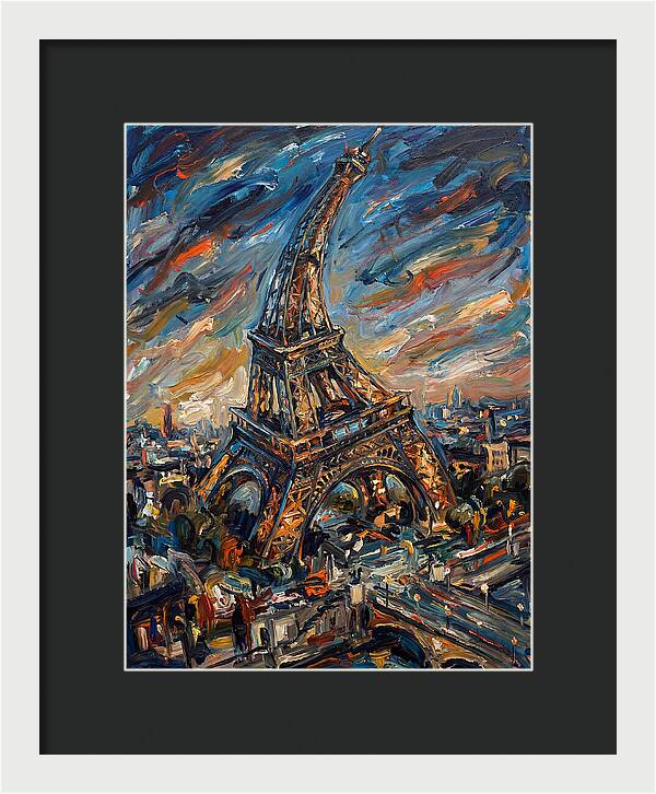 Eiffel Tower In Expressionist Style