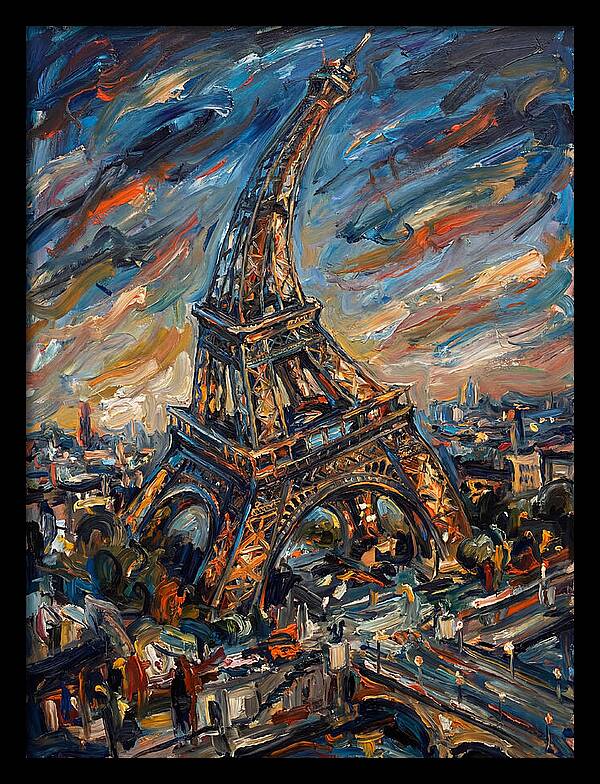 Eiffel Tower In Expressionist Style