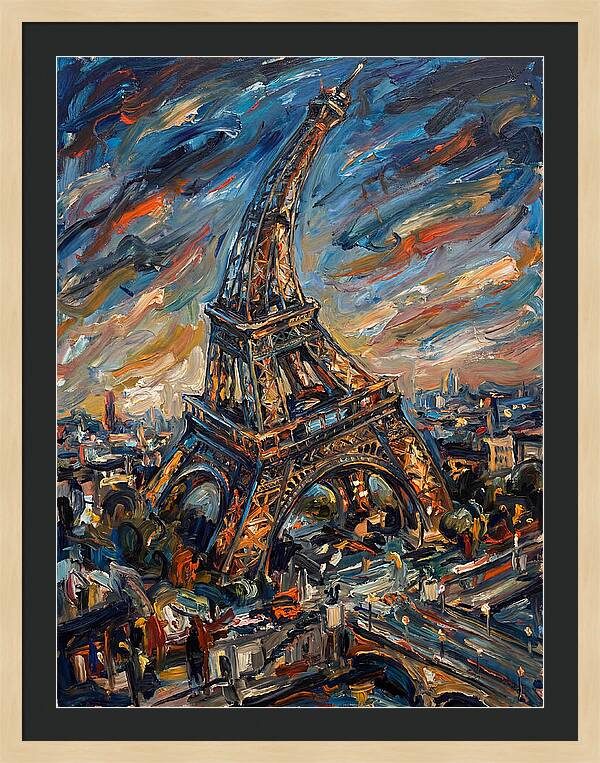 Eiffel Tower In Expressionist Style