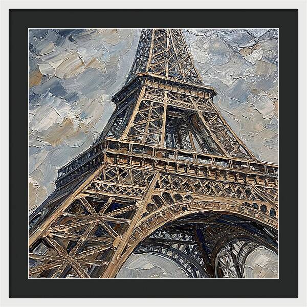 Eiffel Tower In Palette Knife Style