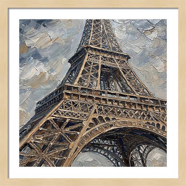Eiffel Tower In Palette Knife Style