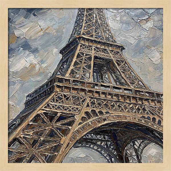 Eiffel Tower In Palette Knife Style