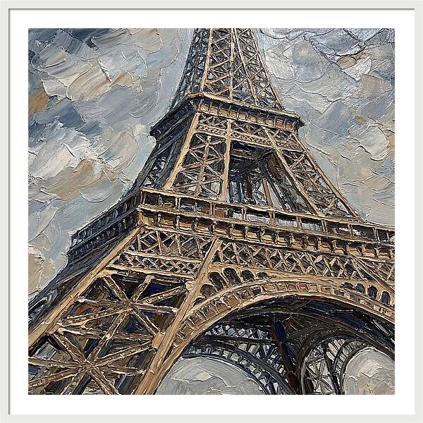 Eiffel Tower In Palette Knife Style