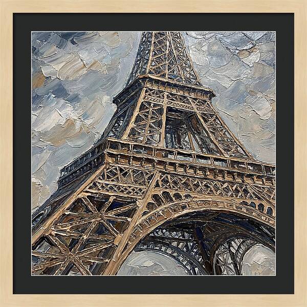 Eiffel Tower In Palette Knife Style