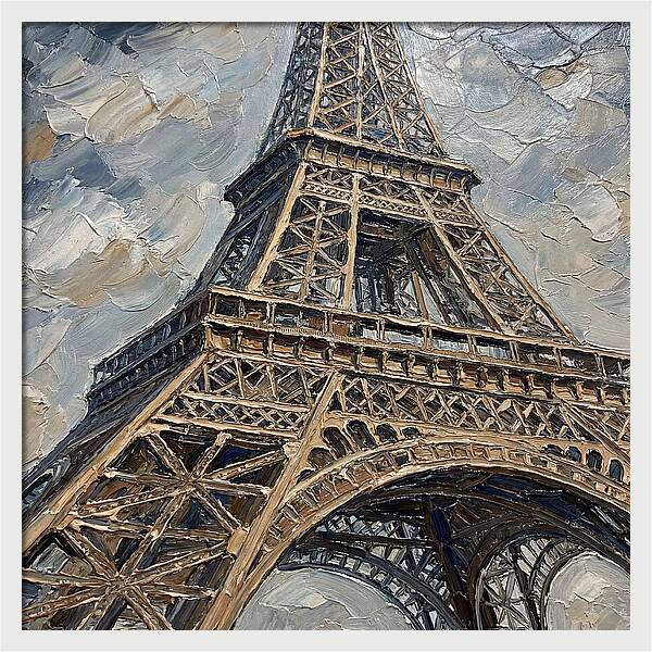Eiffel Tower In Palette Knife Style