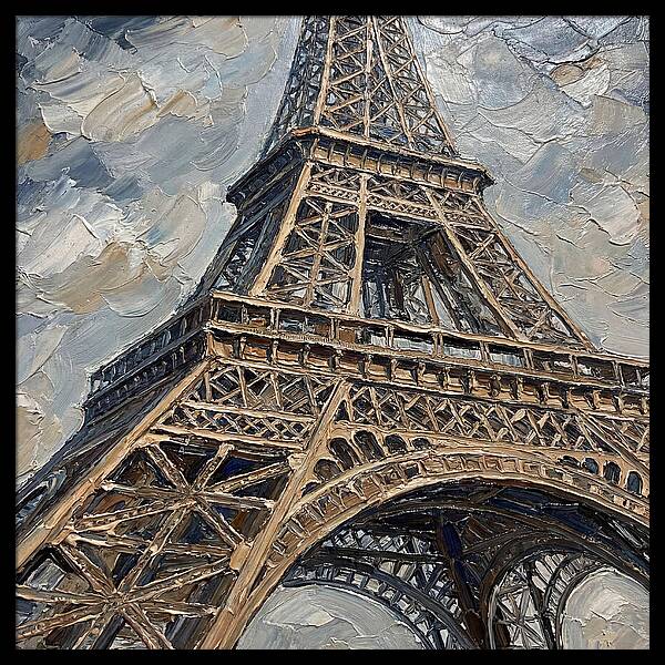 Eiffel Tower In Palette Knife Style