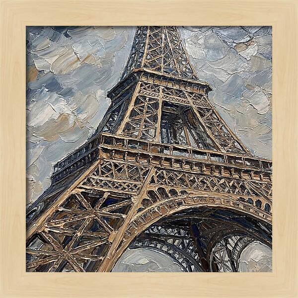 Eiffel Tower In Palette Knife Style