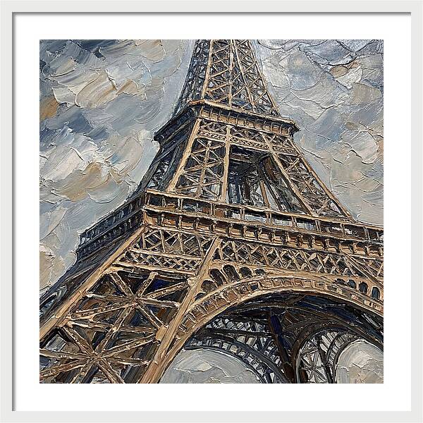 Eiffel Tower In Palette Knife Style