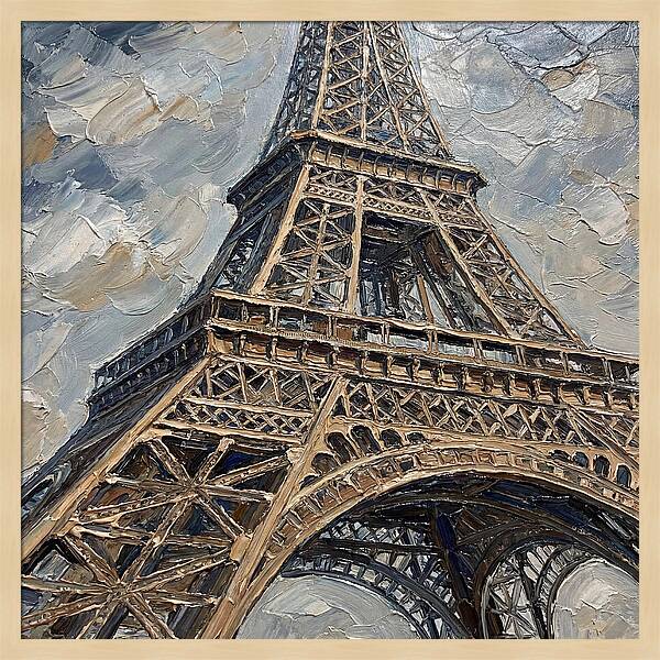 Eiffel Tower In Palette Knife Style