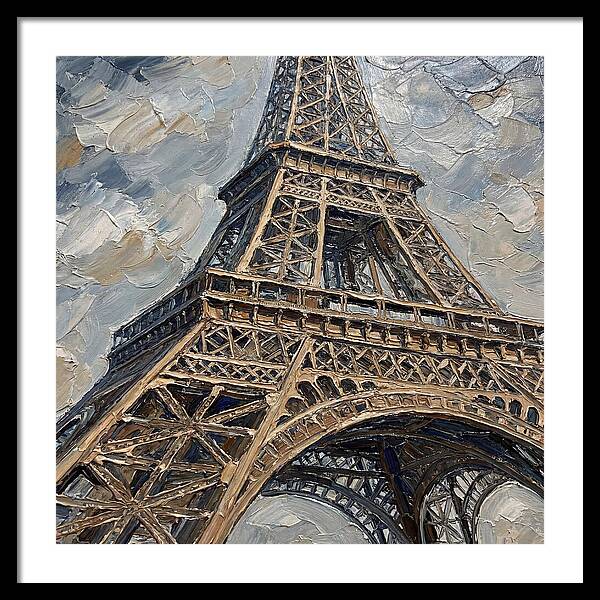 Eiffel Tower In Palette Knife Style