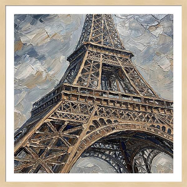Eiffel Tower In Palette Knife Style