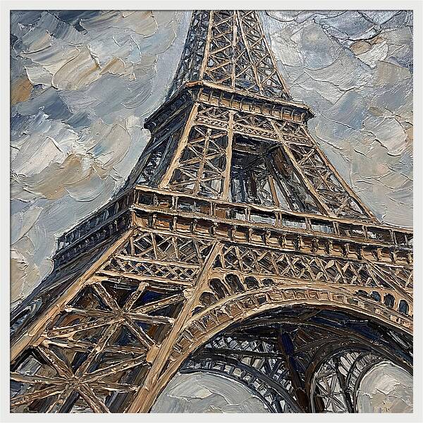 Eiffel Tower In Palette Knife Style