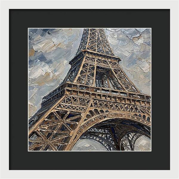 Eiffel Tower In Palette Knife Style