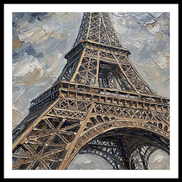 Eiffel Tower In Palette Knife Style