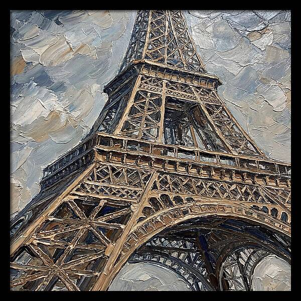 Eiffel Tower In Palette Knife Style