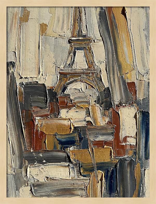 Eiffel Tower In Vibrant Palette Knife