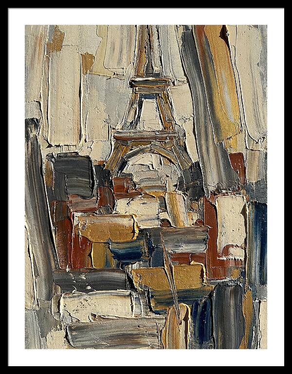 Eiffel Tower In Vibrant Palette Knife