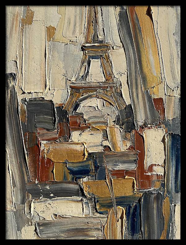 Eiffel Tower In Vibrant Palette Knife