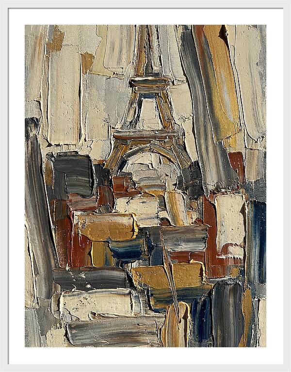 Eiffel Tower In Vibrant Palette Knife