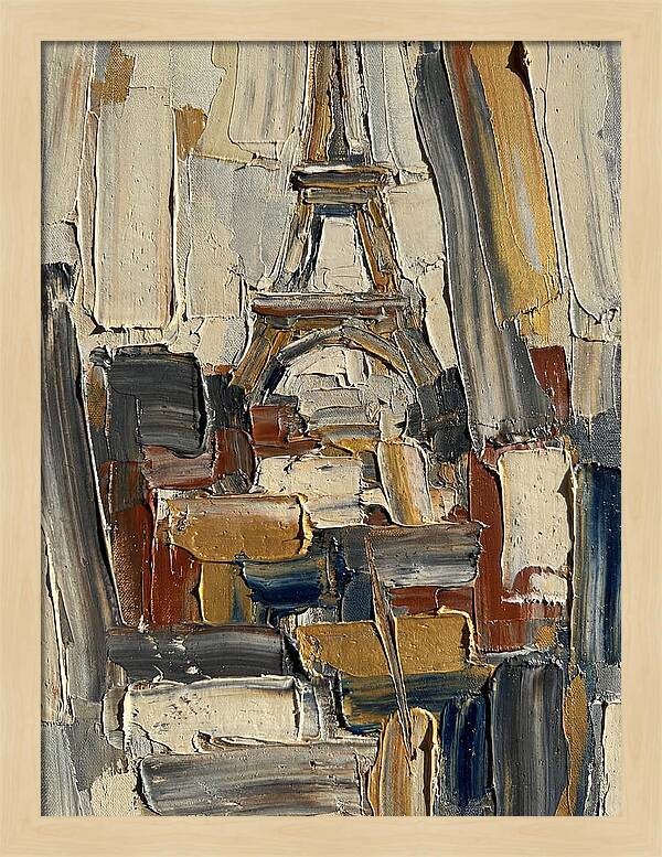 Eiffel Tower In Vibrant Palette Knife