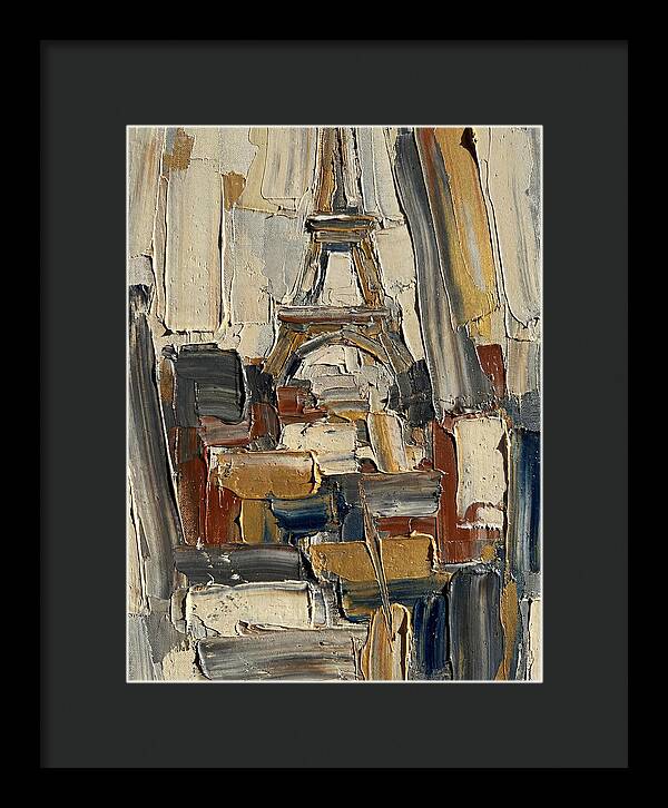 Eiffel Tower In Vibrant Palette Knife
