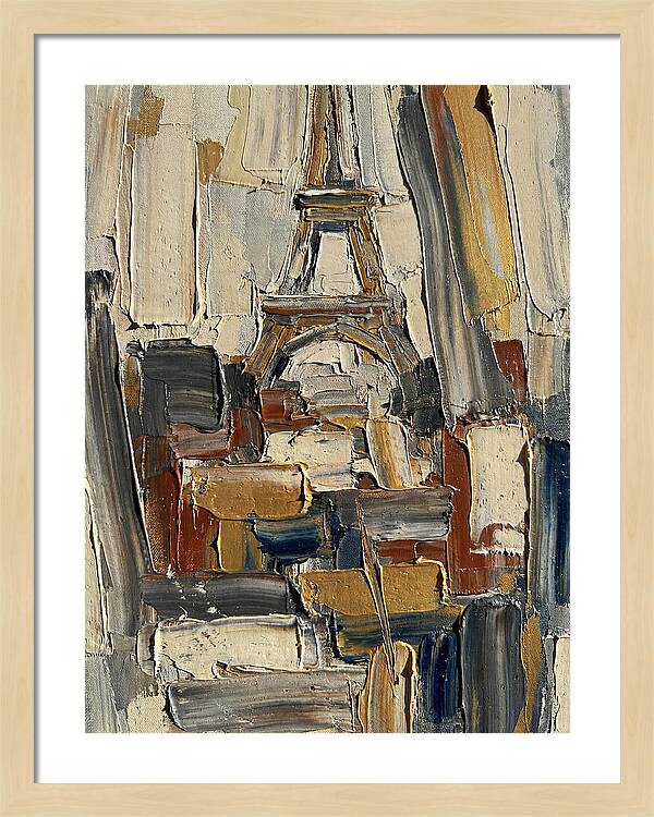 Eiffel Tower In Vibrant Palette Knife