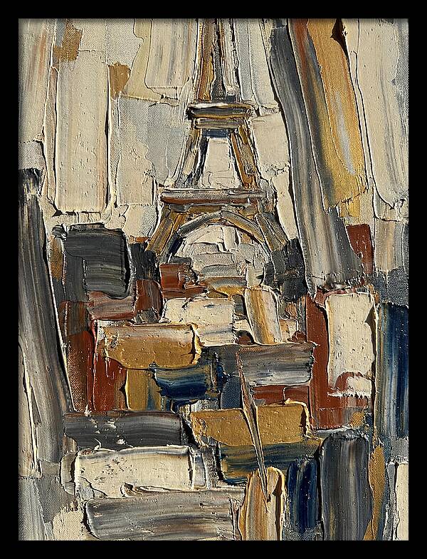 Eiffel Tower In Vibrant Palette Knife