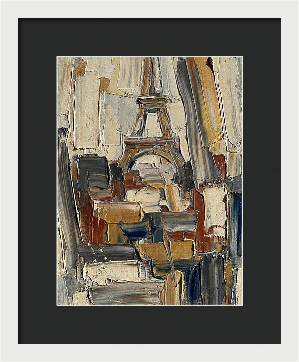 Eiffel Tower In Vibrant Palette Knife