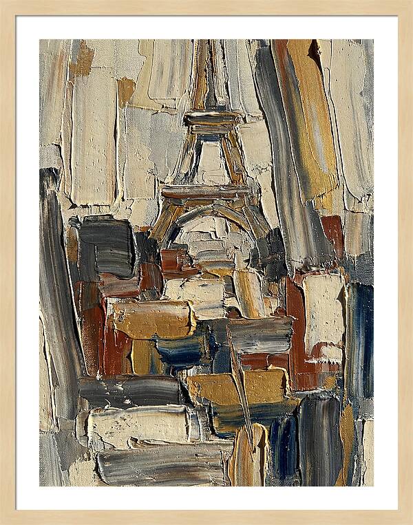 Eiffel Tower In Vibrant Palette Knife