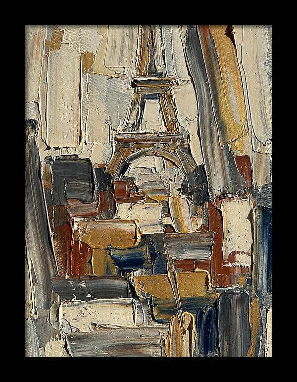 Eiffel Tower In Vibrant Palette Knife