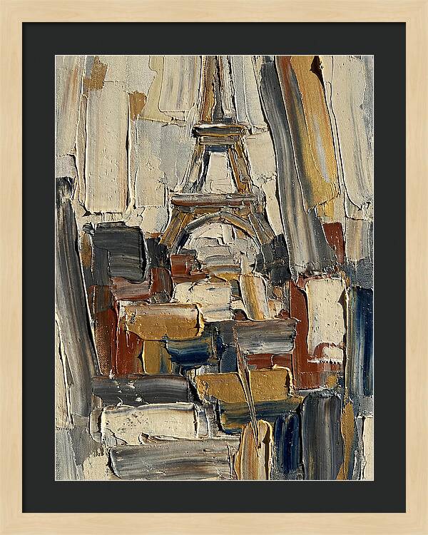 Eiffel Tower In Vibrant Palette Knife