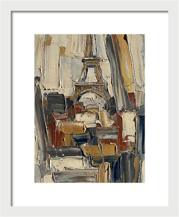 Eiffel Tower In Vibrant Palette Knife