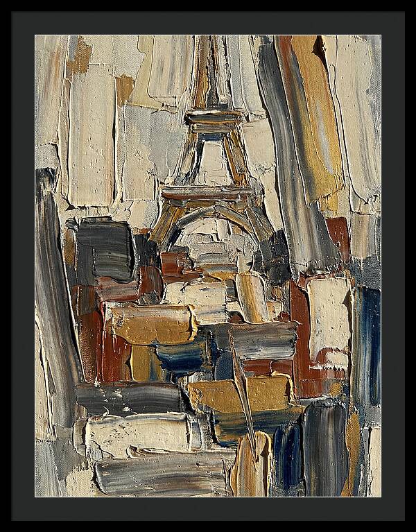 Eiffel Tower In Vibrant Palette Knife