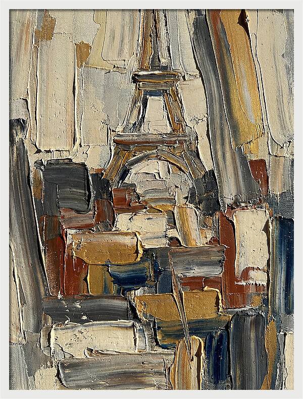 Eiffel Tower In Vibrant Palette Knife