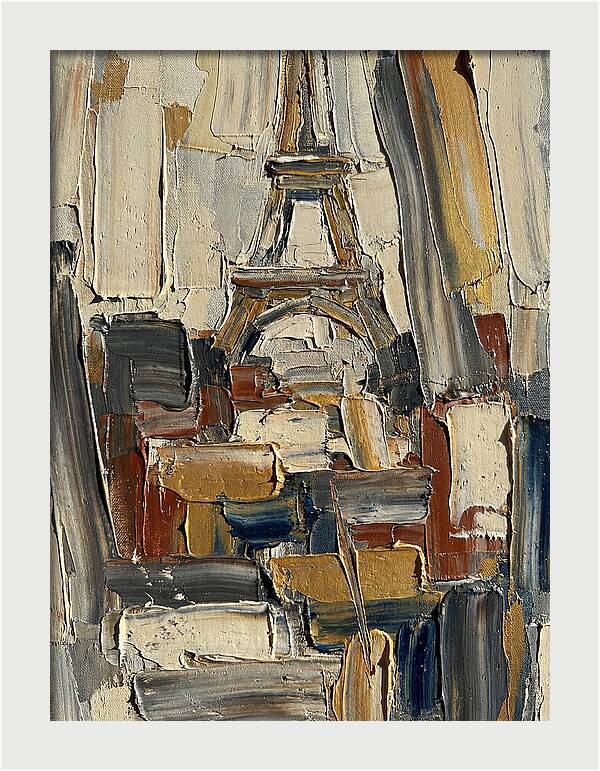 Eiffel Tower In Vibrant Palette Knife