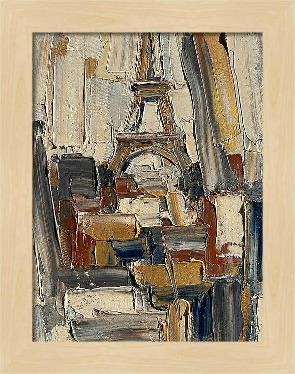 Eiffel Tower In Vibrant Palette Knife