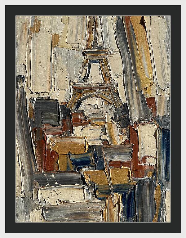 Eiffel Tower In Vibrant Palette Knife