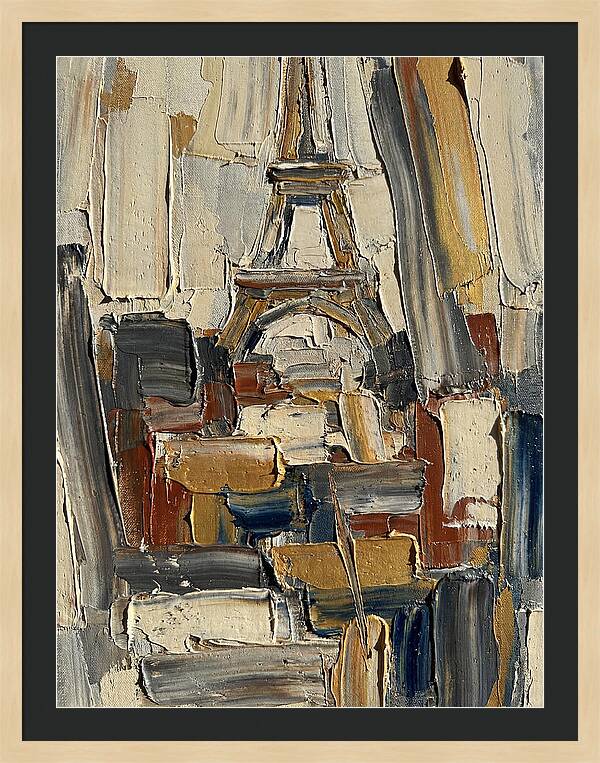 Eiffel Tower In Vibrant Palette Knife