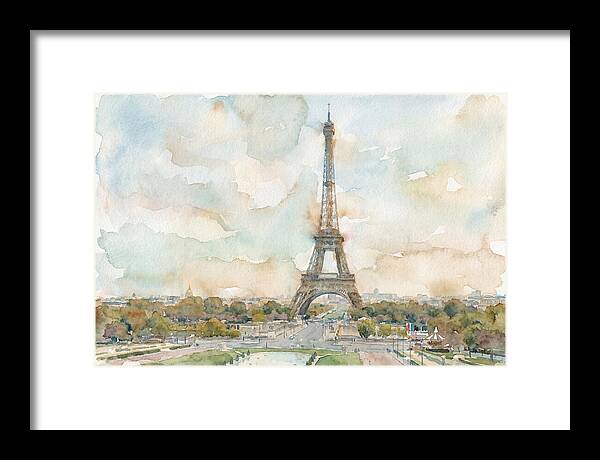 Eiffel Tower In Watercolor Hues