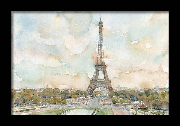 Eiffel Tower In Watercolor Hues