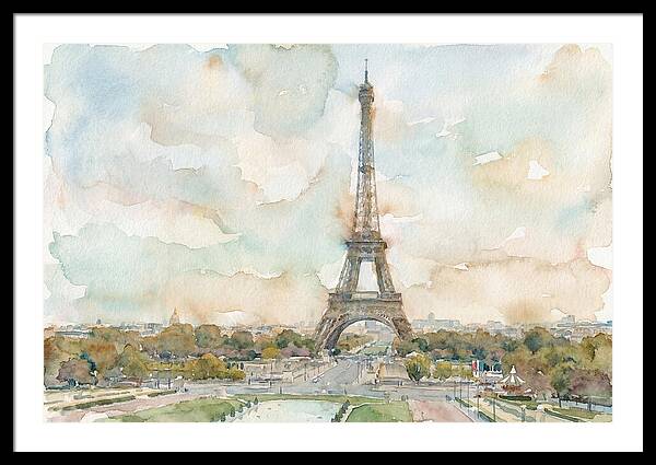 Eiffel Tower In Watercolor Hues