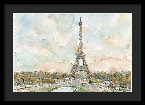 Eiffel Tower In Watercolor Hues