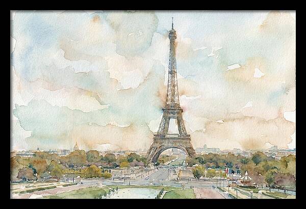 Eiffel Tower In Watercolor Hues