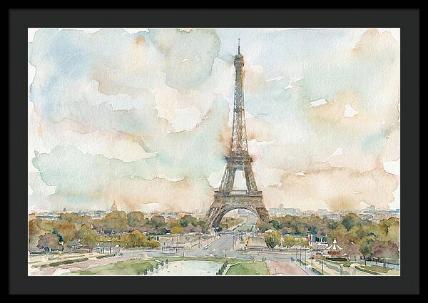 Eiffel Tower In Watercolor Hues