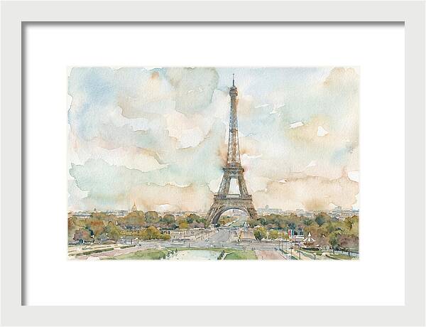 Eiffel Tower In Watercolor Hues