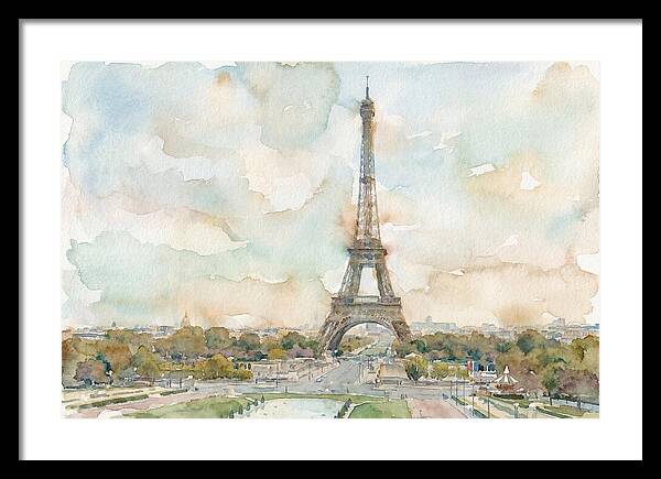 Eiffel Tower In Watercolor Hues