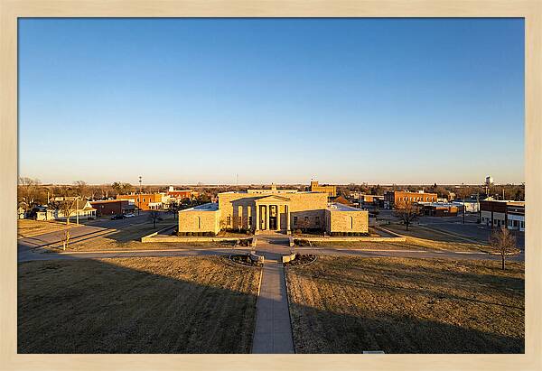 Eisenhower Library At Dusk